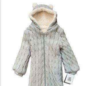 Cable Knit Sherpa Baby Bundler